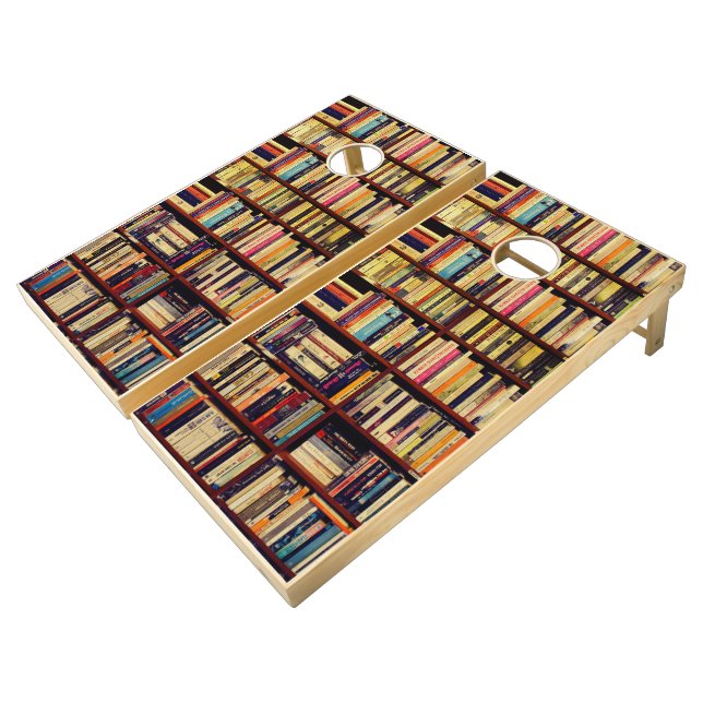 Library Shelves Cornhole Set (Angled)