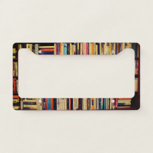Library Shelves License Plate Frame