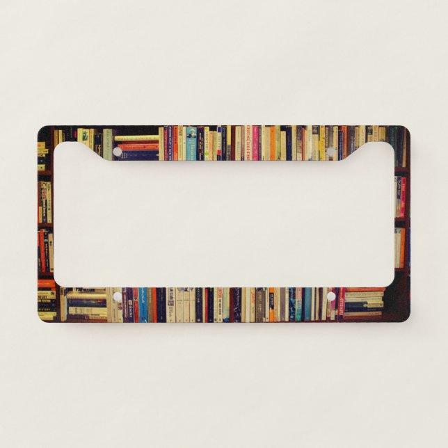 Library Shelves License Plate Frame (Front)