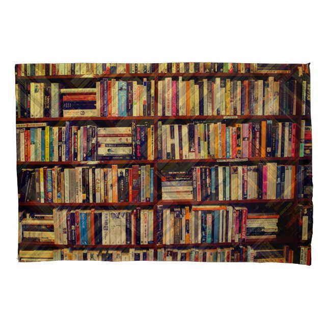 Library Shelves Pillow Case (Front)