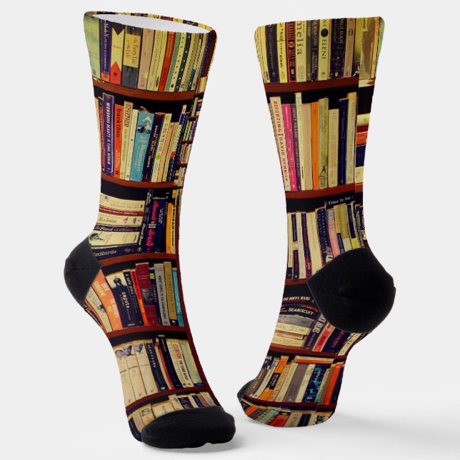 Library Shelves Socks (Angled)