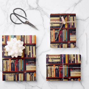 Classic Books Wrapping Paper