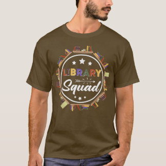Library Squad Bookworm Public School Librarian Boo T-Shirt