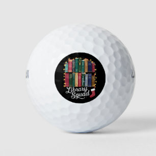 Library Squad Christmas Book Lovers Team Reading Golf Balls