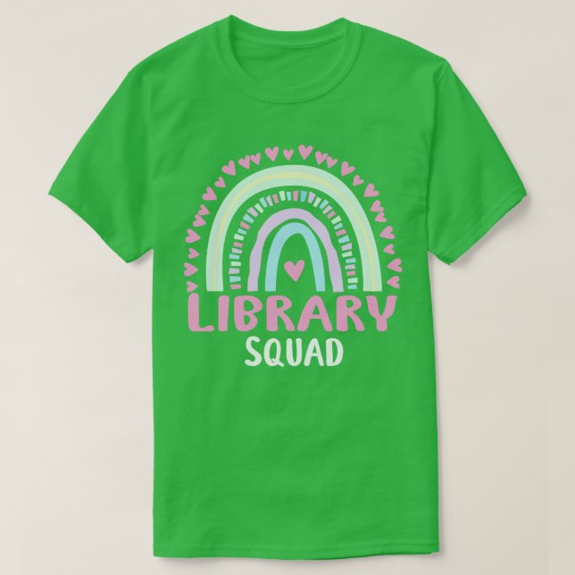 Library Squad Party Matching Womens Appreciation R T-Shirt (Design Front)