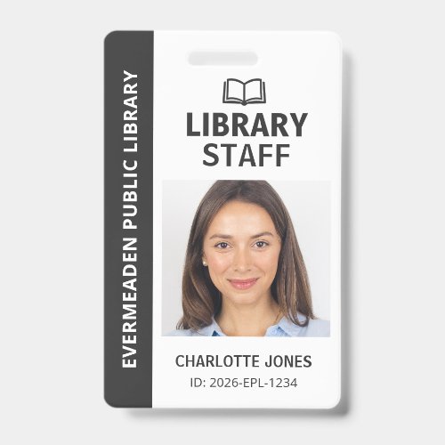 Library Staff Identification Photo ID Badge