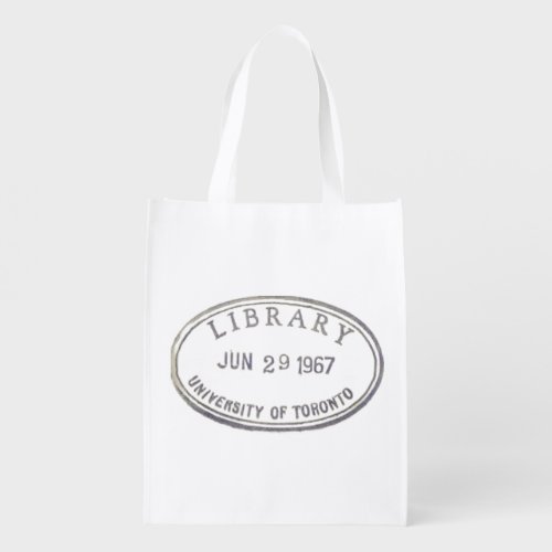 Library Stamp Grocery Bag