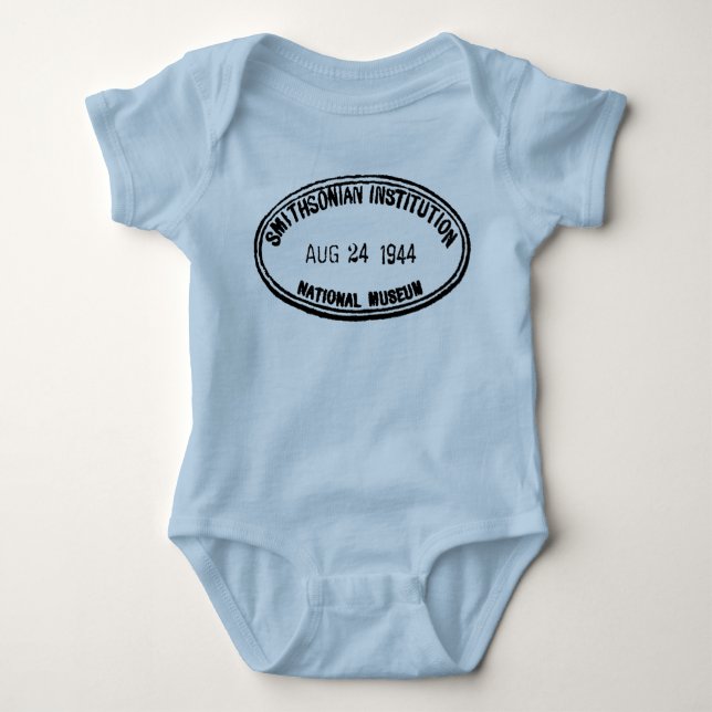 Library Stamp Smithsonian Institution 1944 Baby Bodysuit (Front)
