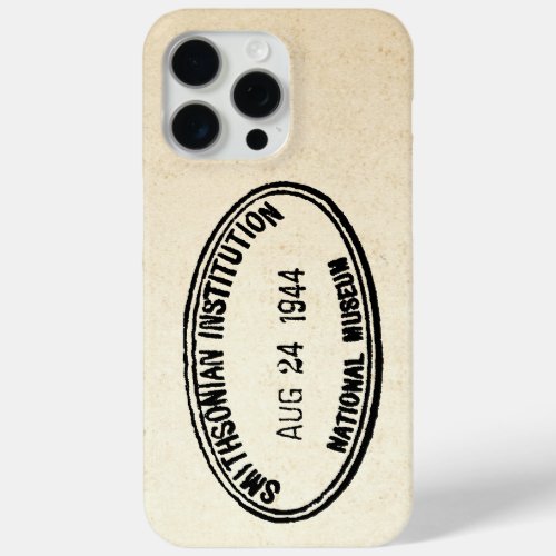 Library Stamp Smithsonian Institution 1944 iPhone 15 Pro Max Case