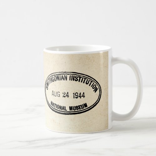 Library Stamp Smithsonian Institution 1944 Coffee Mug