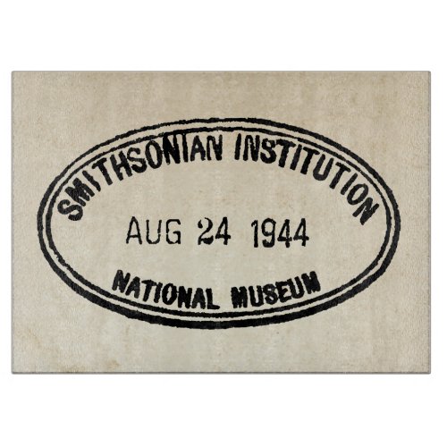 Library Stamp Smithsonian Institution 1944 Cutting Board