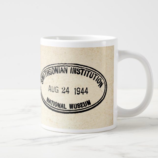 Library Stamp Smithsonian Institution 1944 Giant Coffee Mug (Right)