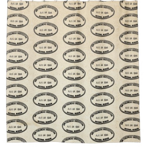 Library Stamp Smithsonian Institution 1944 Shower Curtain