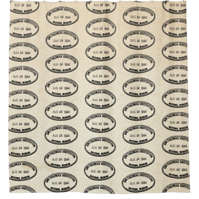 Library Stamp Smithsonian Institution 1944 Shower Curtain (Front)