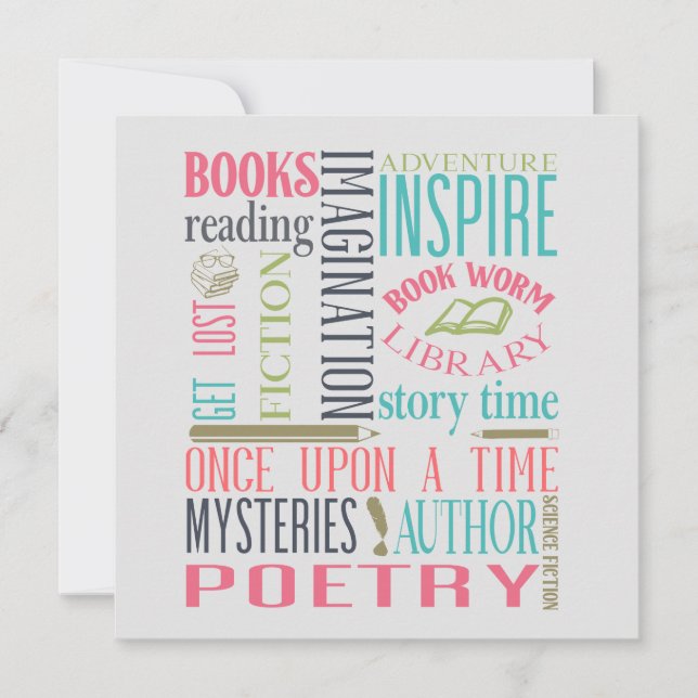 Library Subway Art Flat Card (Front)