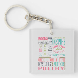 Library Subway Art Keychain
