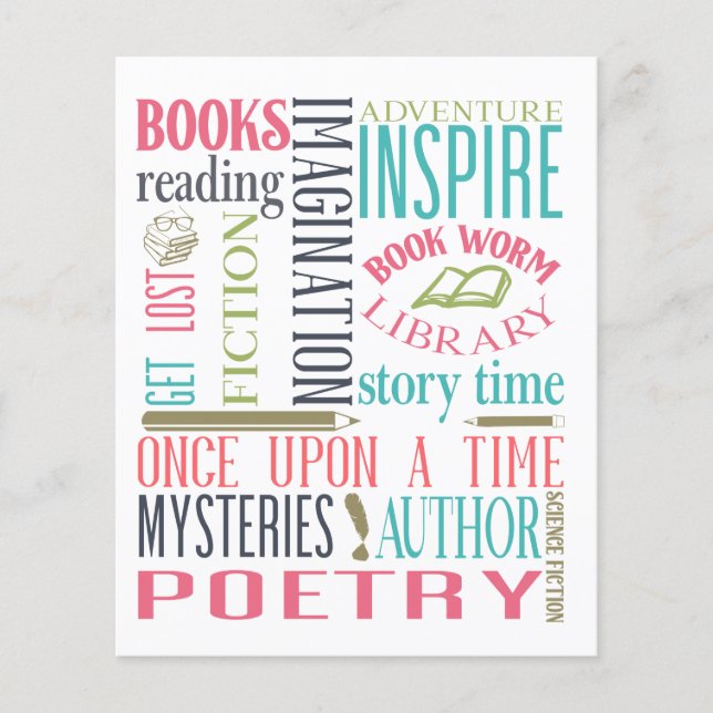 Library Subway Art Scrapbook Paper (Front)