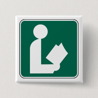 Library Symbol Roadside Sign Button