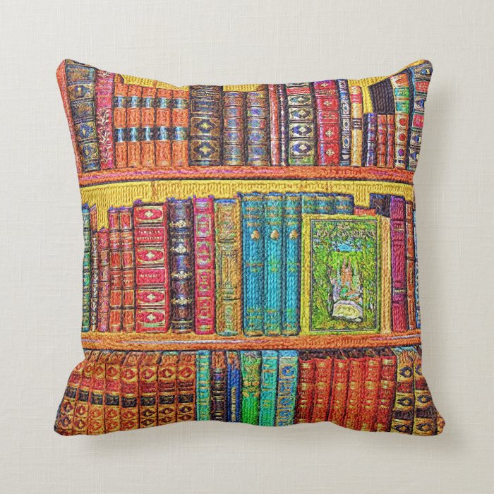Library Throw Pillow Zazzle