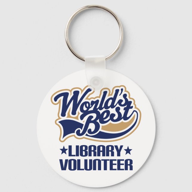 Library Volunteer Gift Keychain (Front)