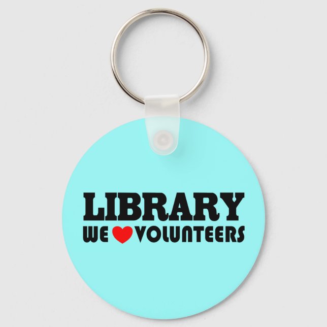 Library Volunteer Keychain (Front)