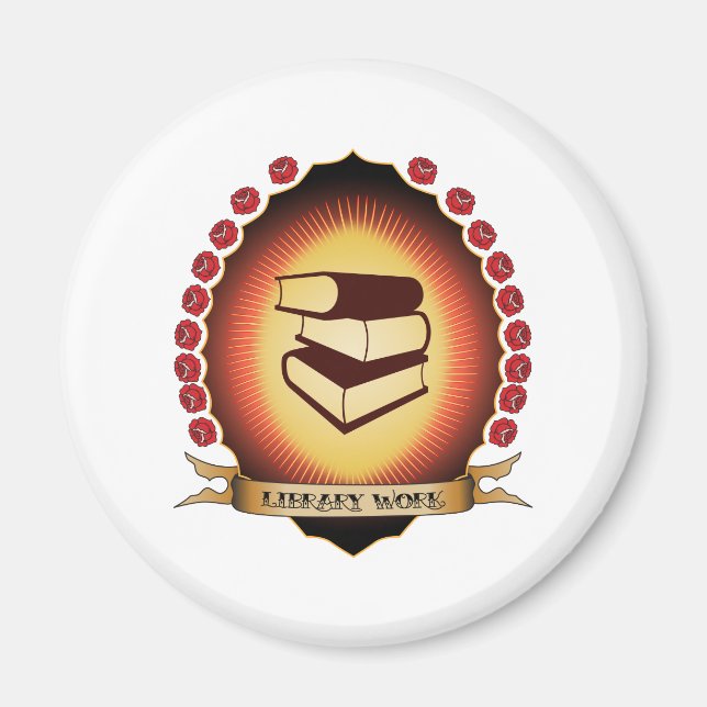 Library Work Mandorla Magnet (Front)