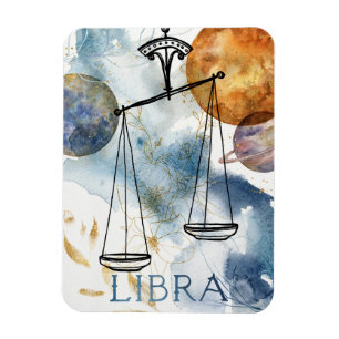 Libras scales birthday zodiac astrology blue  magnet