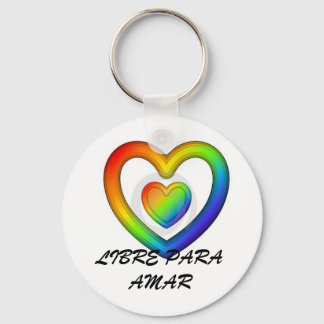 LIBRE PARA AMAR-RAINBOW HEART KEYCHAIN