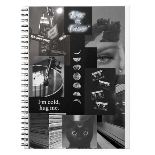 Libreta aesthetic collage negro notebook