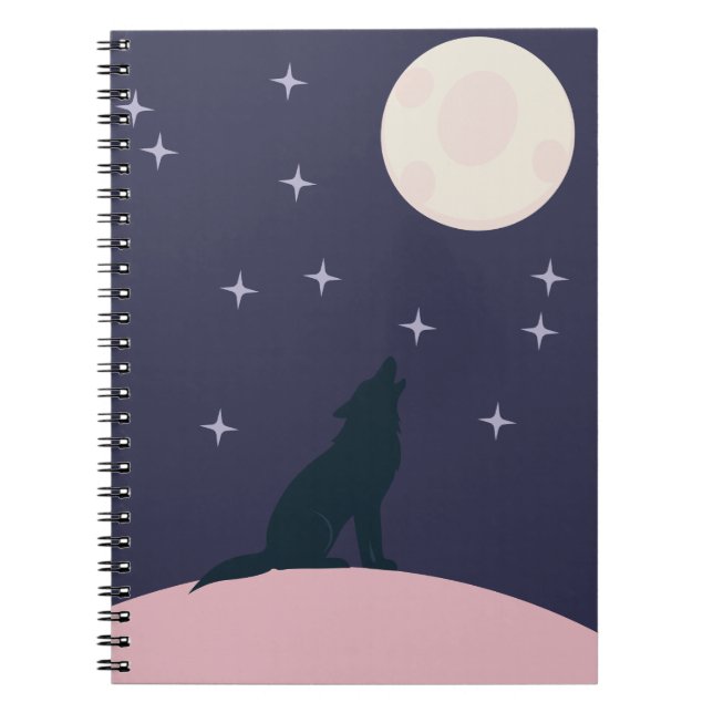 libreta con diseño lobo notebook (Front)