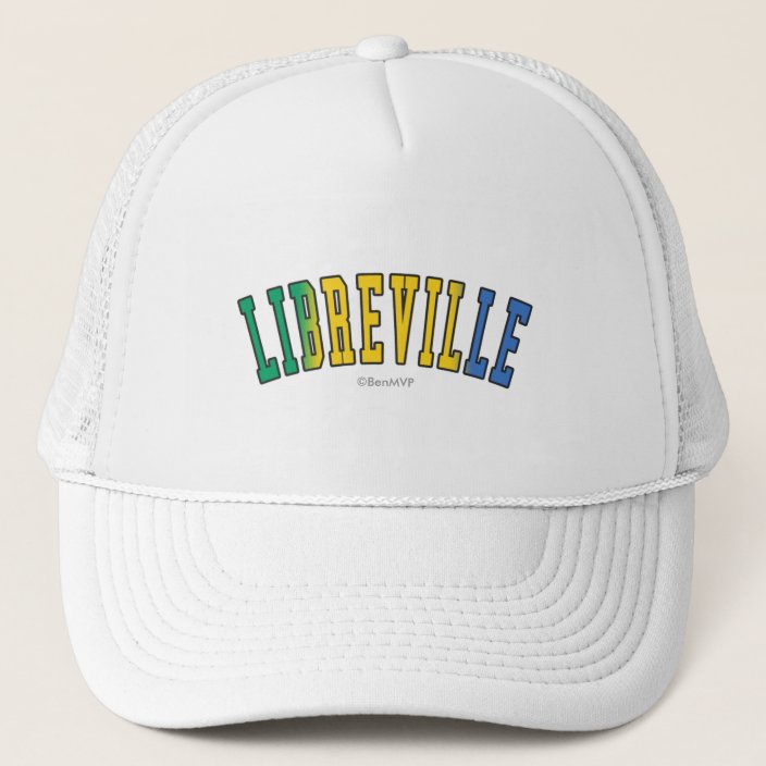 Libreville in Gabon National Flag Colors Mesh Hat