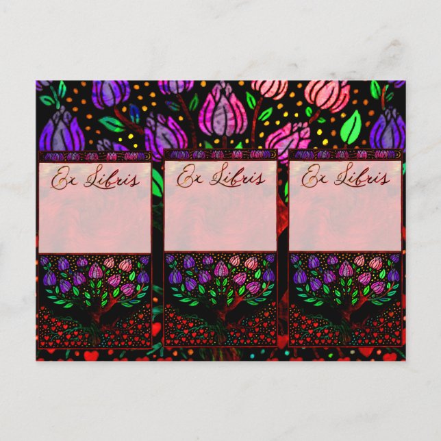 Libris Roots Bookplate Postcard (Front)