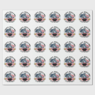 Librity Beer & bbq 250th Years Strong 4th of July  Wrapping Paper