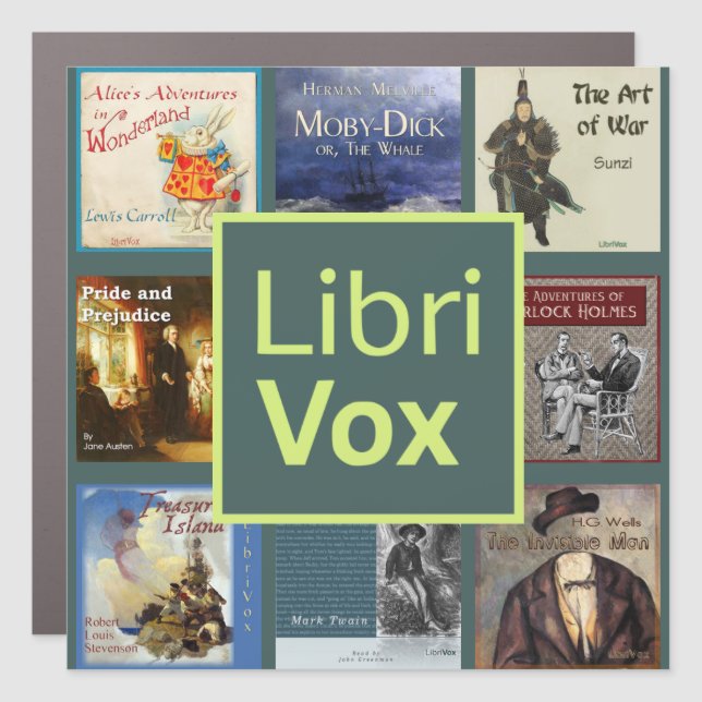 LibriVox Sticker Sheet Car Magnet (Front)