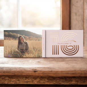 Libro De Visitas Foto Retro Elegant Rubor Sweet 16