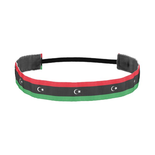 Libya Flag Athletic Headband (Front)