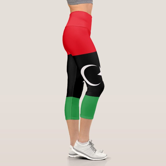Libya Flag Capri Leggings (Right)