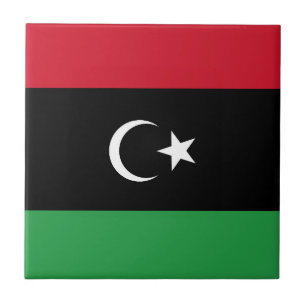 Libya flag ceramic tile