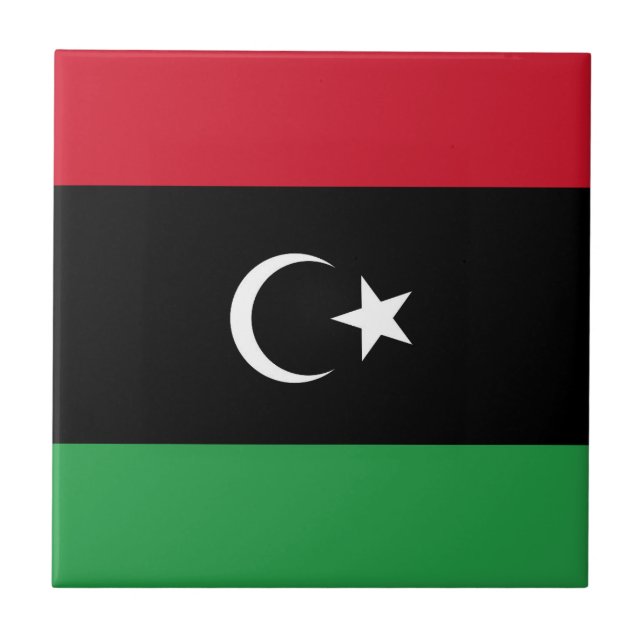 Libya flag ceramic tile (Front)