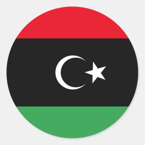 Libya Flag Classic Round Sticker