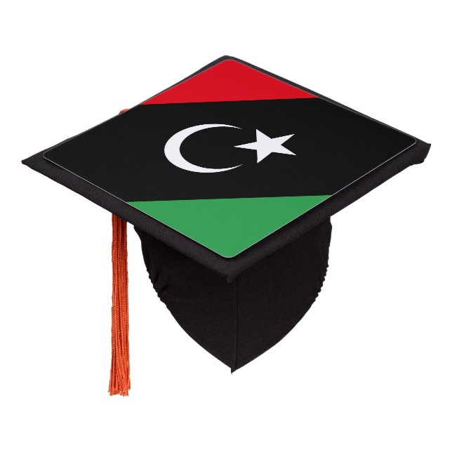 Libya Flag Graduation Cap Topper (Angled)