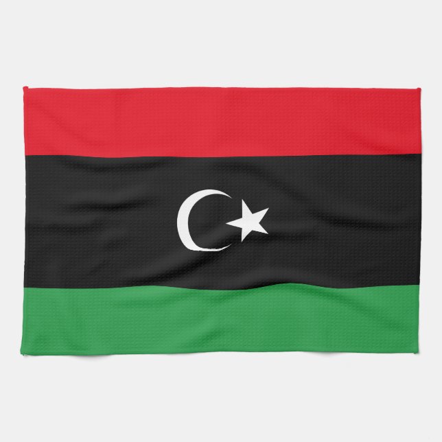 Libya Flag Kitchen Towel (Horizontal)