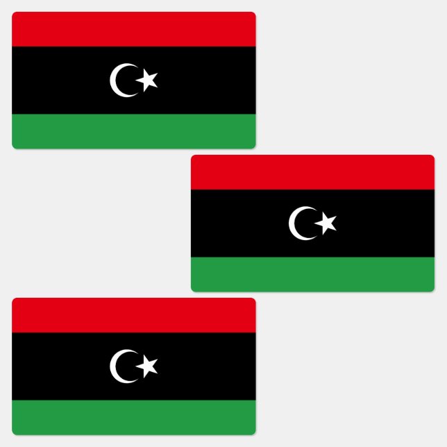 Libya Flag Labels (Group)