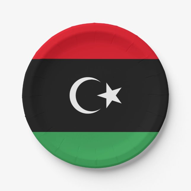 Libya Flag Paper Plates (Front)