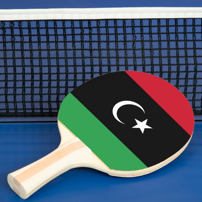 Libya flag ping pong paddle (Insitu)