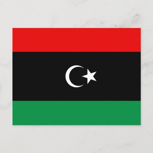 Libya Flag Postcard