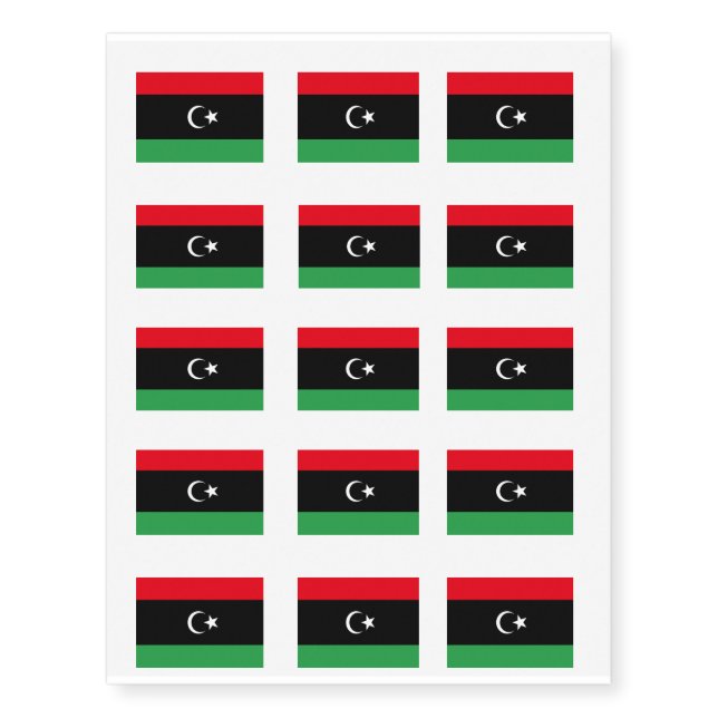 Libya Flag Temporary Tattoos (Front)