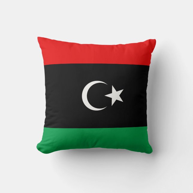 Libya Flag x Flag Pillow (Front)