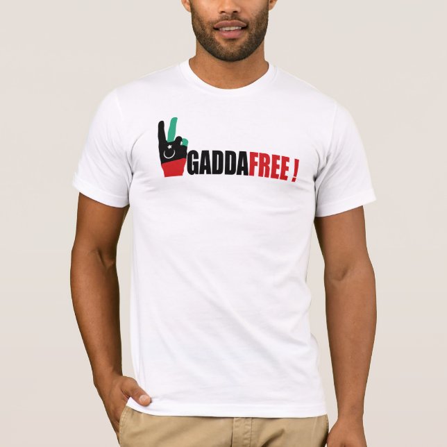 Libya free from Gaddafi - Kadhafi T-Shirt (Front)