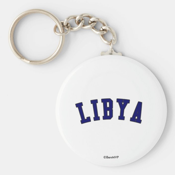 Libya in national flag color Keychain